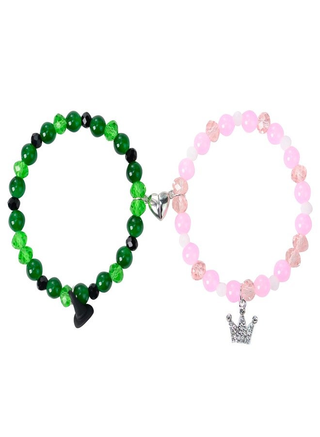PQJSJDR 2 pcs Magic Matching Bracelets for Best Friends,Friendship BFF Bracelets,Sorceress Hat Charm Bangle Gift for Bestfriend Party Dress Accessories - Image 1